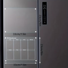2pcs Acrylic Magnetic Dry Erase Board Calendar For Fridge
