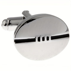 Sports Series Oval Round Corner Rugby Shape Cufflinks