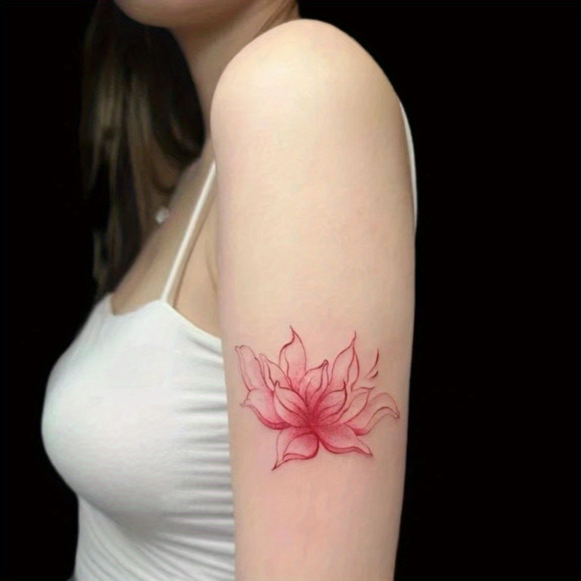 Colorful Lotus Tattoo Stickers Waterproof Temporary Tattoos