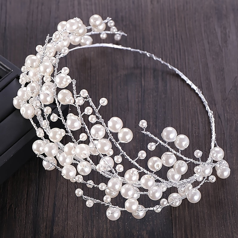 Silvery Crystal Headband Wedding Crowns Hair Accessories Tiara Hairband