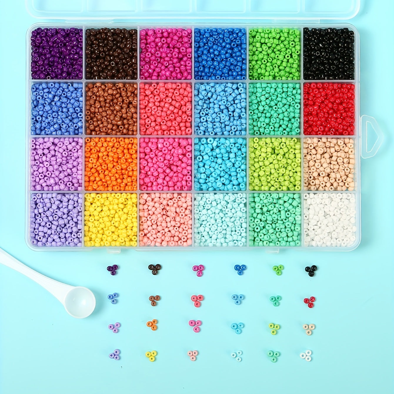 30g Rainbow Opaque Seed Beads 3mm for Jewelry Making