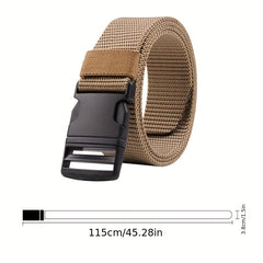 Nylon Plastic Buckle Belt Canvas Woven Belt for Men