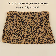 Leopard Print Chiffon Scarf Lightweight Floral Beach Wrap Shawl