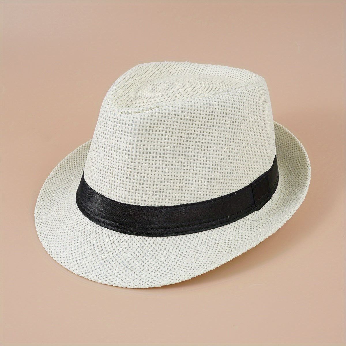 Vintage Straw Sun Hat Lightweight Travel Trilby Hats