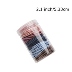 100pcs Hair Elastics Ties Stretchy Rubber Bands Ponytail Holder