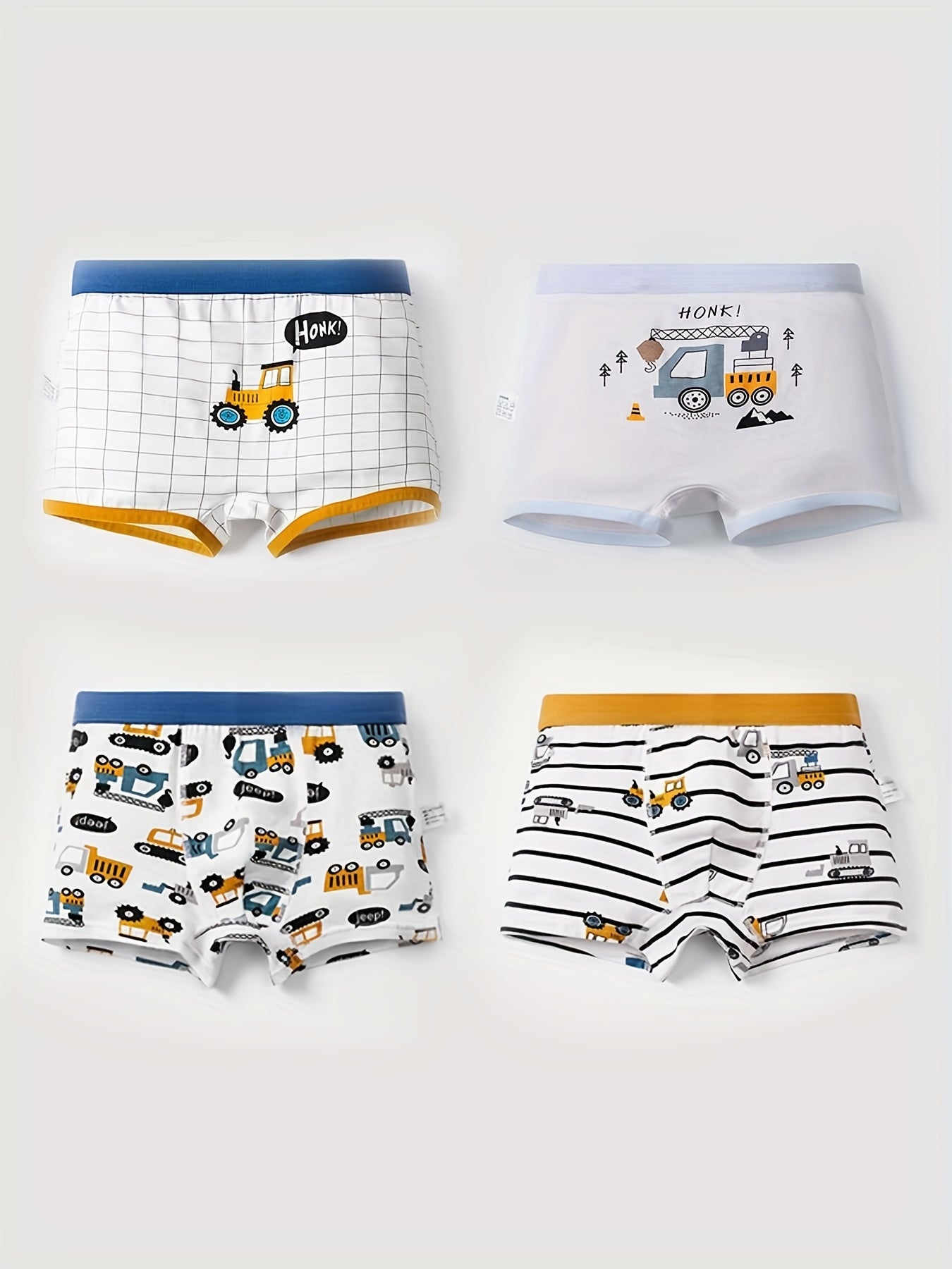 4pcs Boys Teen Cartoon Boxer Briefs Clothes