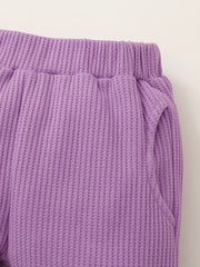 Toddler Girls Ruffle Sleeve Sweatshirt Top Pants Set Valentines Outfit