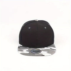Adjustable Flat Brim Baseball Cap with Letter Patch for Outdoor Sport