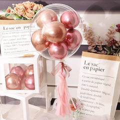 5pcs Balloon Single Round Base Table Floating Bracket Display Stand