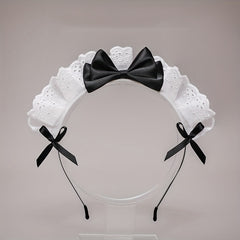Lolita Maid Hair Hoop Bowknot Headband Cosplay Costume Hair Accessories