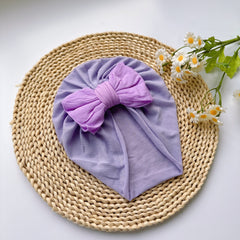 Soft Elastic Bowknot Turban for Baby Girls