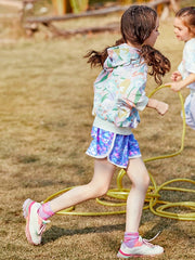 3pcs Girls Athletic Shorts Printed Kids Running Shorts