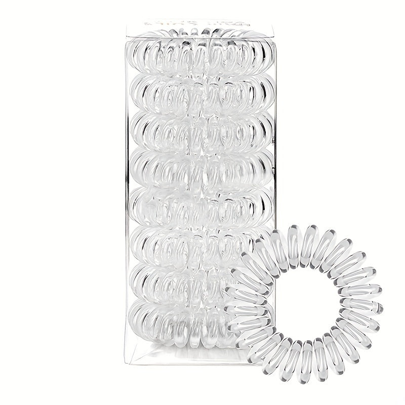 Spiral Hair Ties Waterproof Ponytail Holder Solid Hair Accessories