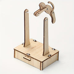 Wooden Monkey Flip Single Pole DIY Assembly Toy Kit