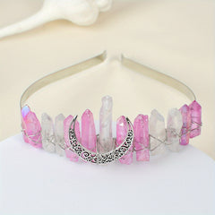 Crystal Quartz Witchy Crown Fae Fairy Rave Music Crystal Crown