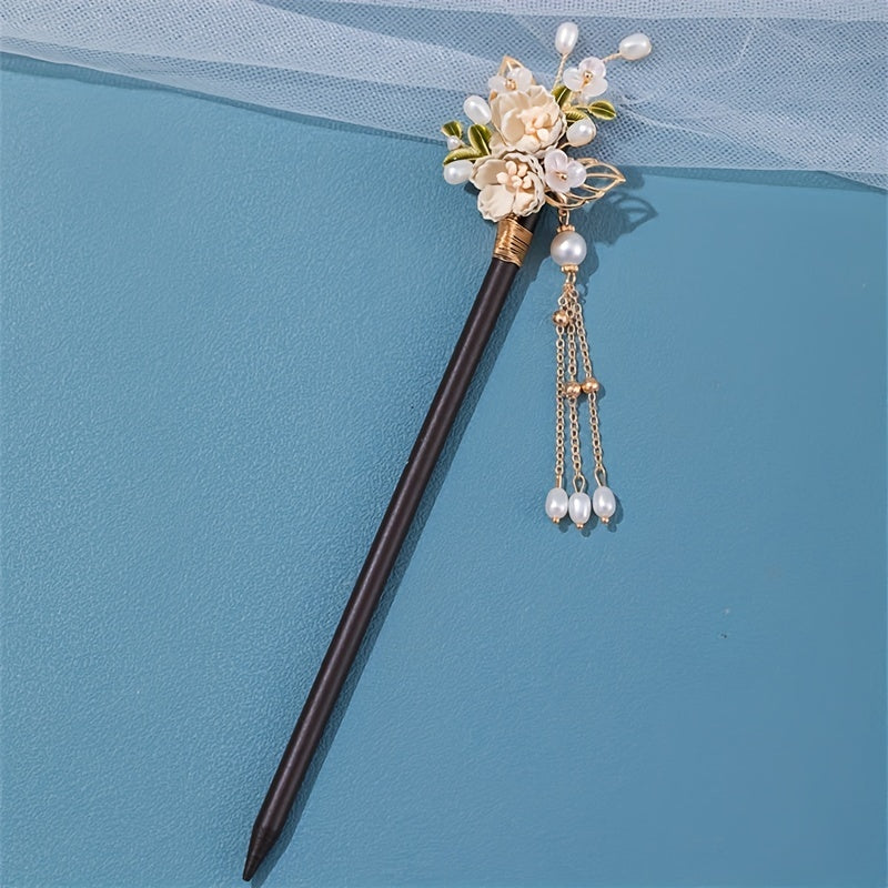 Chinese Style Flower Hairpin Vintage Hair Stick