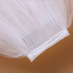Wedding Veil With Comb Bride Costume Veil Layers Lace Edge Veil