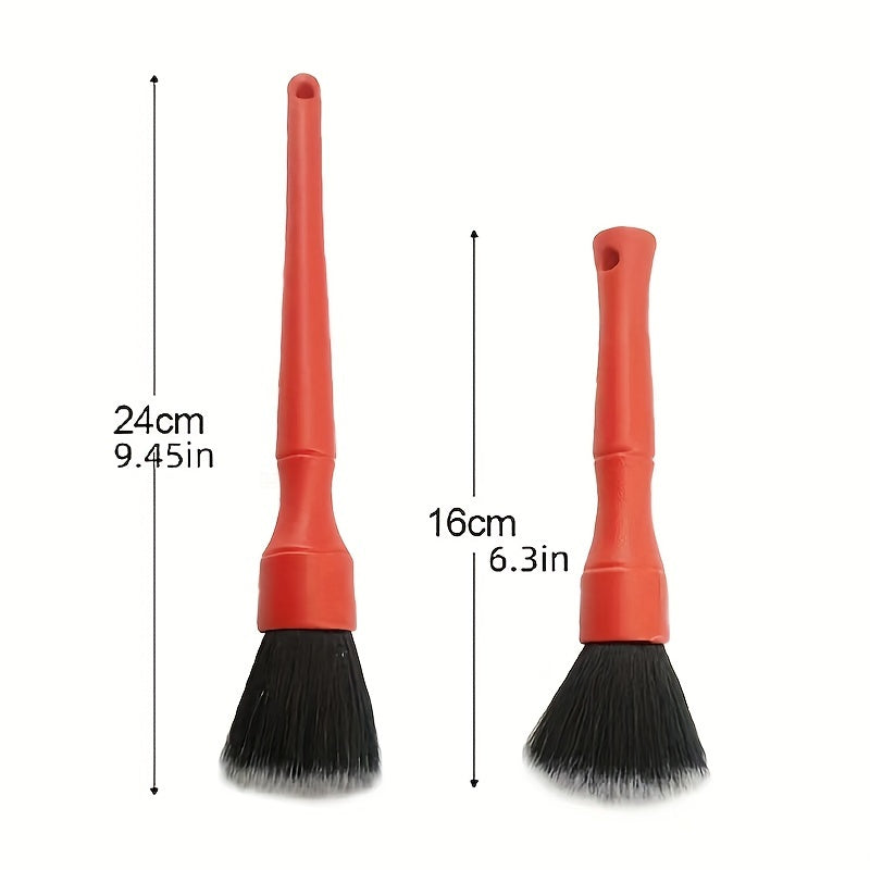 2pcs Car Interior Cleaning Tools Detail Brush Dashboard Air Vent Dust Removal