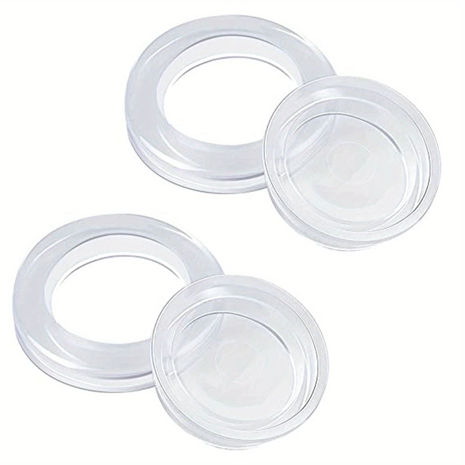 2 Patio Table Umbrella Hole Rings & Caps Set for Glass Outdoor Table