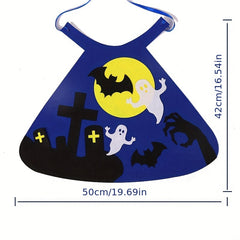 Halloween DIY Children's Cloak Hand Sewn Material Bag Party Decor