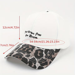 Leopard Embroidered Baseball Cap for Outdoor