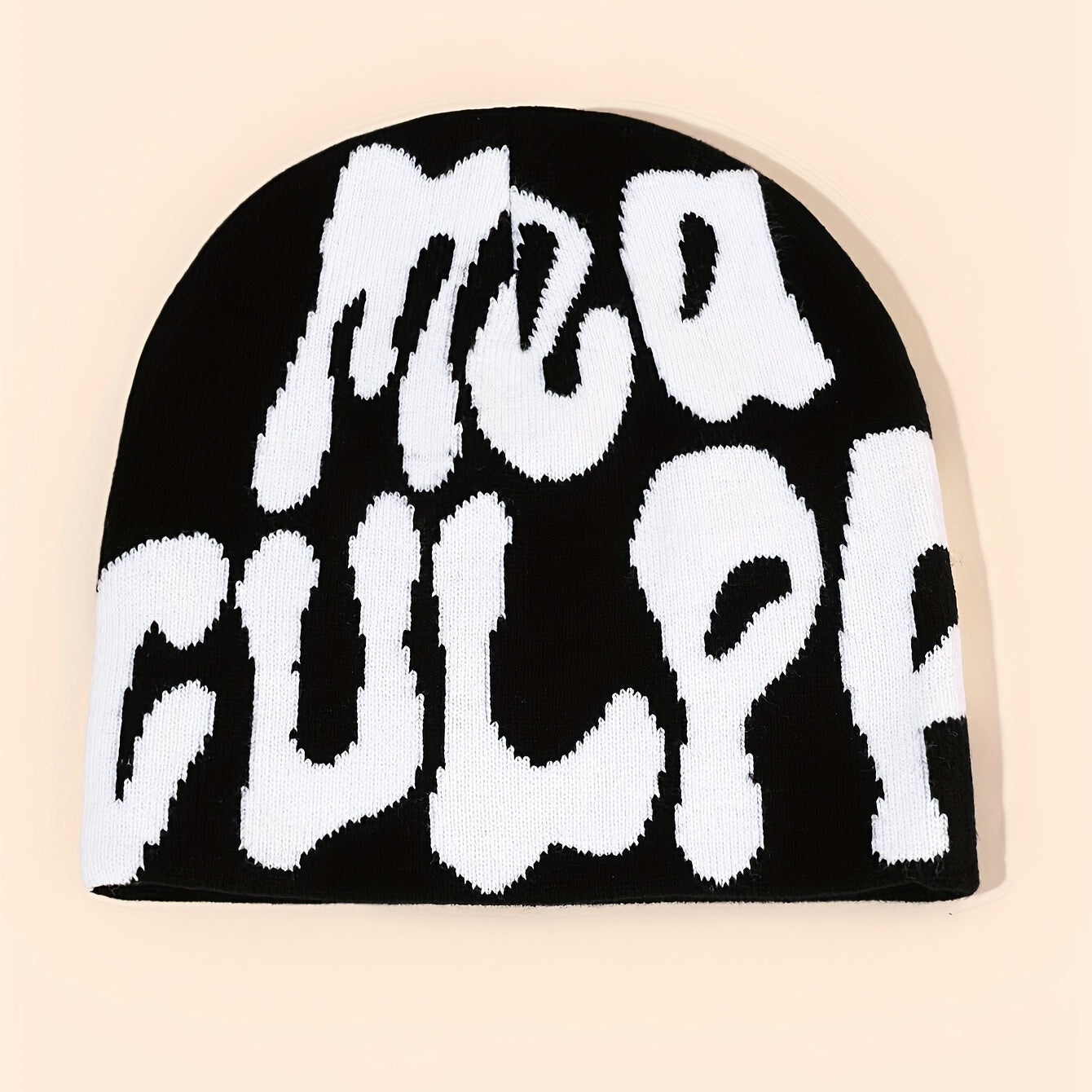 One Piece Mens Jacquard Knitted Hat Hip Hop Autumn Winter Warm Pullover Hat