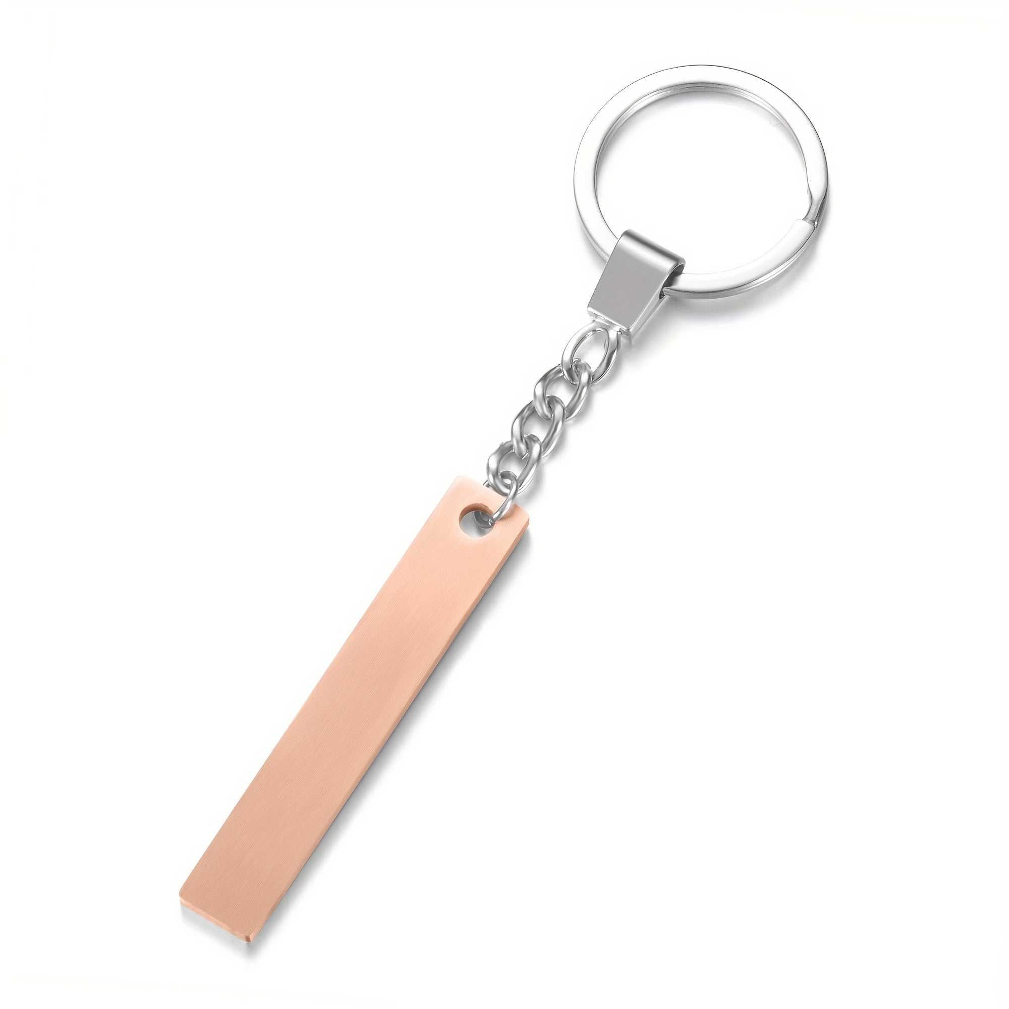 Engraved Bar Key Chain Custom Numbers Key Ring Gift
