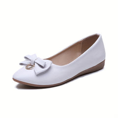 Women's Pointed Toe Ballet Flats with Bow Decor
