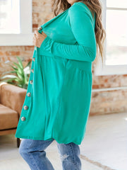  Solid Long Sleeve Cardigan