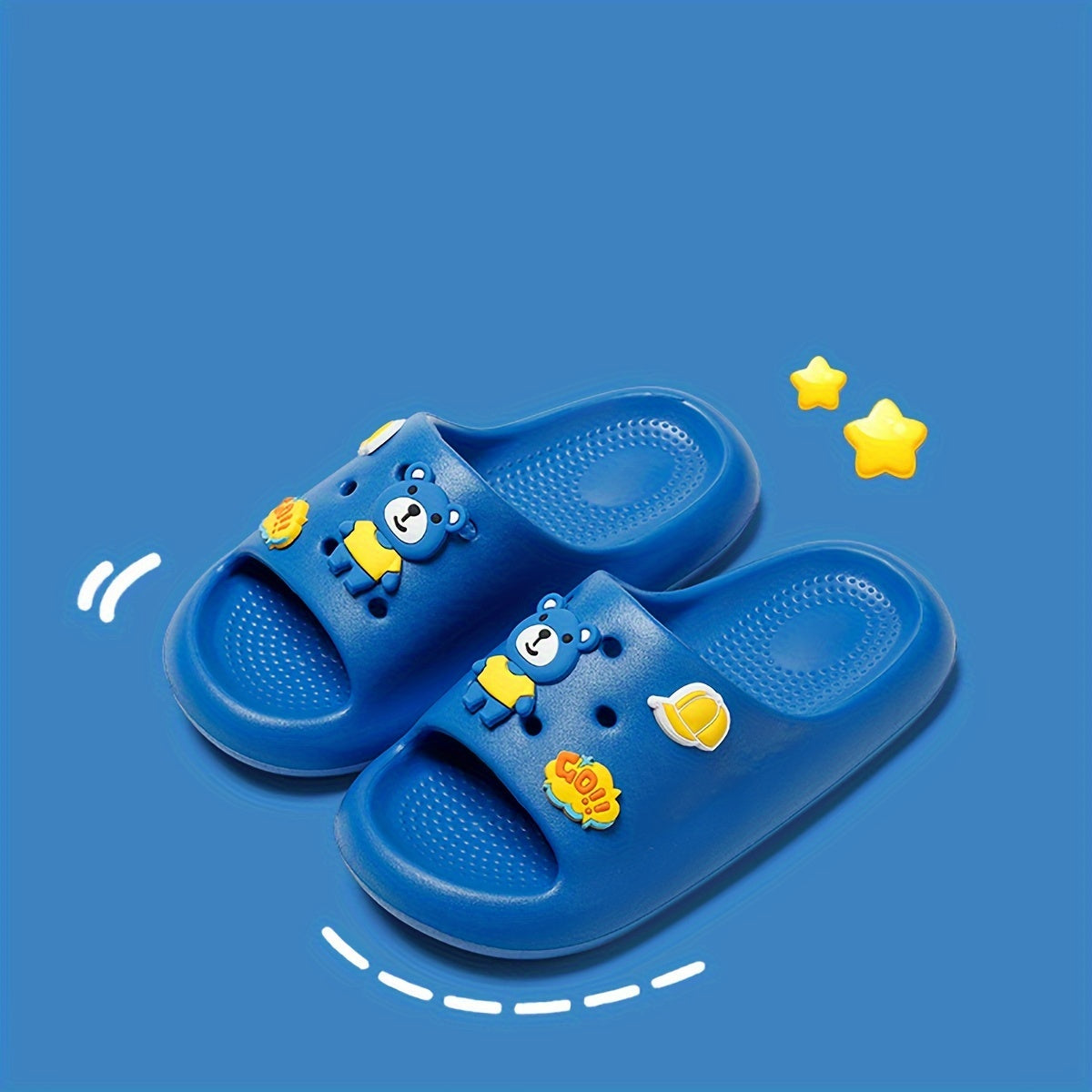 Baby Girls Cartoon Open Toe Slippers Non Slip Lightweight Slippers