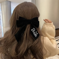 Satin Bride Hair Bow for Weddings & Formal Events