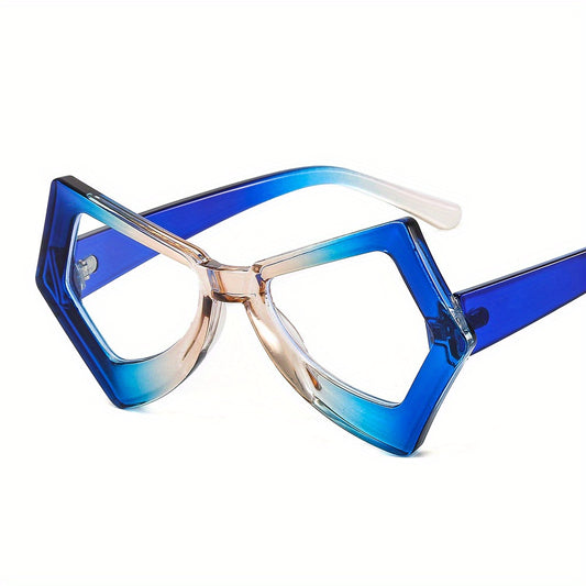 Gradient Frame Clear Lens Glasses Y2K Style for Women Men