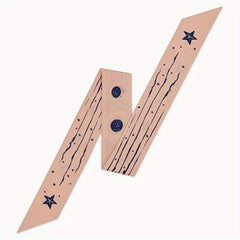 Pentagram Pattern Silky Neck Scarf Retro Handbag Handle Hair Ribbon