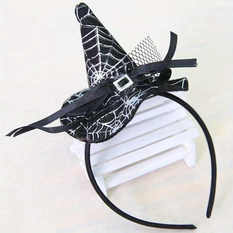 Halloween Hat Decor Headband Lace Hair Band Punk Hair Accessories