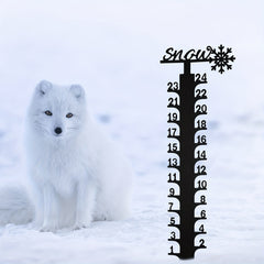 Metal Snowflake Snow Gauge Garden Stake Christmas Decor