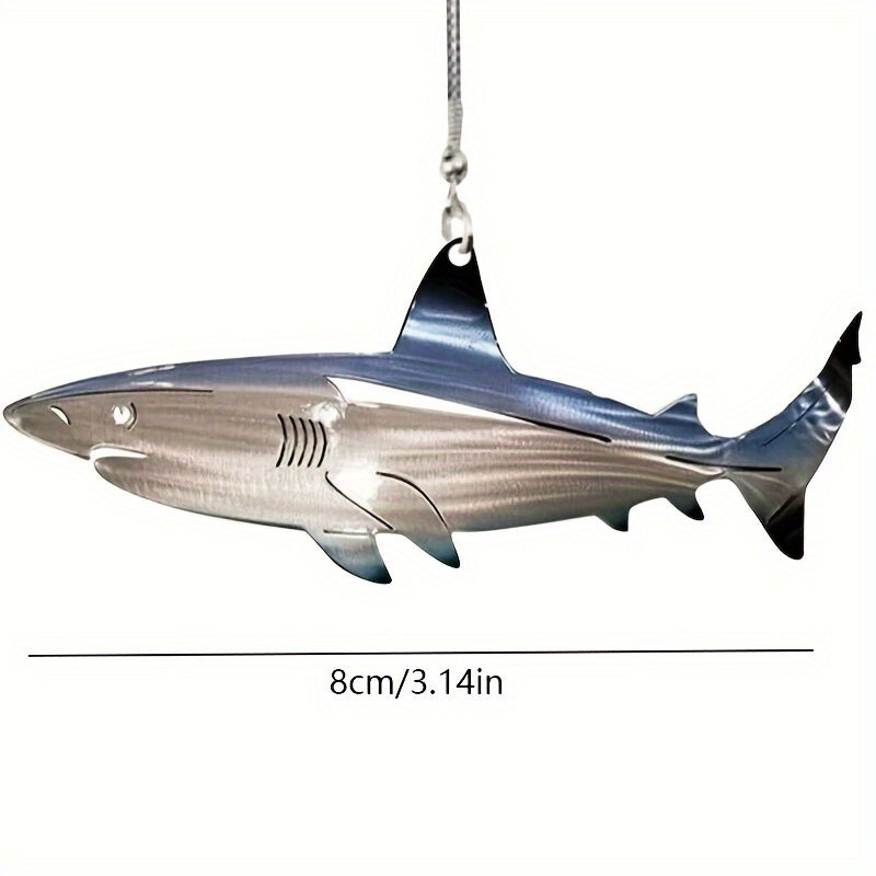Shark Acrylic Car Mirror Pendant Bag & Key Chain Accessory Christmas Ornament