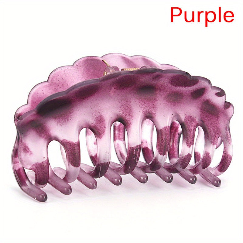 Leopard Pattern Hair Claw Clip Crystal Hair Claw Accessories