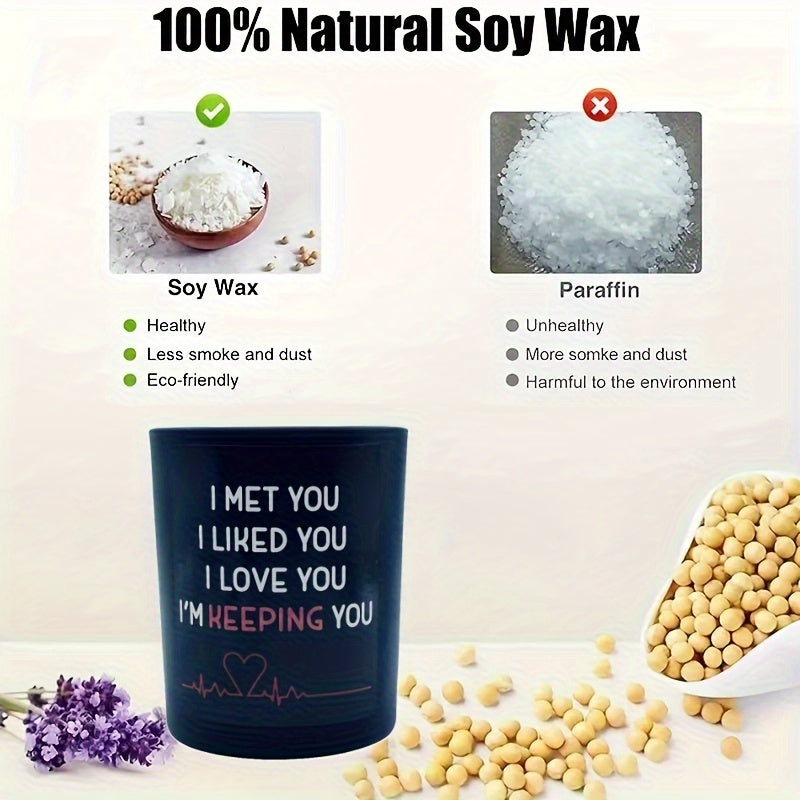 Lavender Scented Soy Candle Gift with Blessing Card