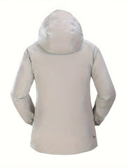 Outdoor Ski Jacket Windproof Waterproof Fleece Lined Thermal Hooded Jacke