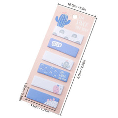 1pc Cactus Theme Sticky Notes Creative And Colorful Memo Sticky Notes