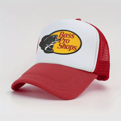 Unisex Hip Hop Trucker Hat Fish Print Baseball Cap Mesh Adjustable D