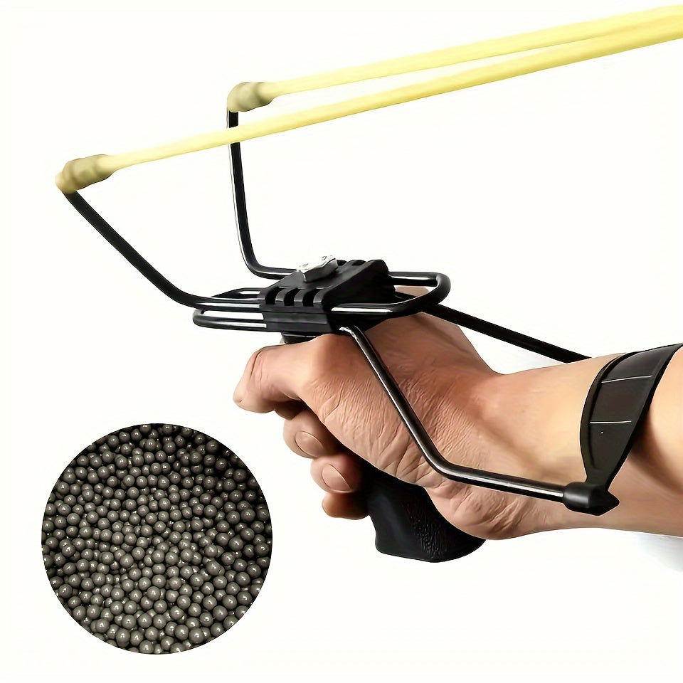 Outdoor Slingshot with Wrist Support & Beads