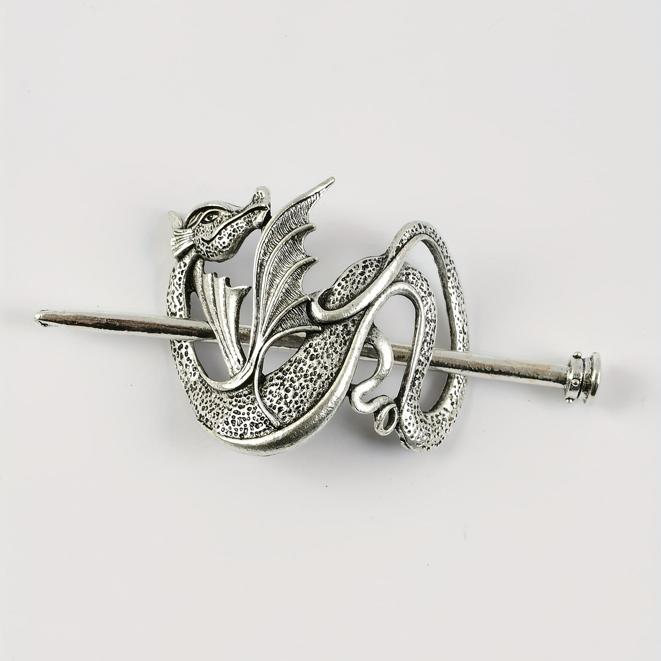 Vintage Dragon Hair Slide With Stick Alloy Headwear Non Slip Hair Accessory