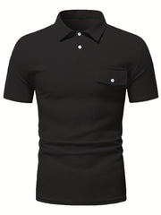 Men's Summer Polo Shirt With Flap Chest Detail