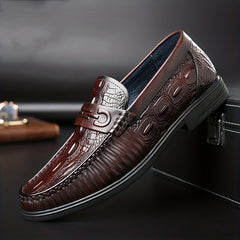 Men's Textured Non-Slip Dress Loafers