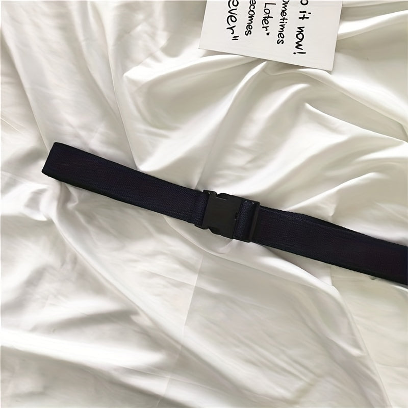 Unisex Tactical Canvas Belt Casual Flat Buckle Waist Belts