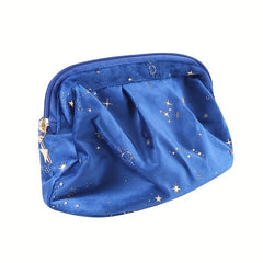 Portable Star Print Makeup Bag Velvet Polyester Wash Bag