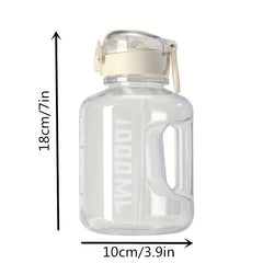 1L Sports Water Bottle With Straw BPA Free Large Portable Water Cup