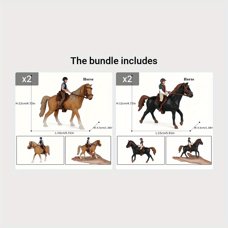 Horse Rider Simulation Cognitive Toy Model Animals Ornaments Christmas