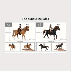 Horse Rider Simulation Cognitive Toy Model Animals Ornaments Christmas